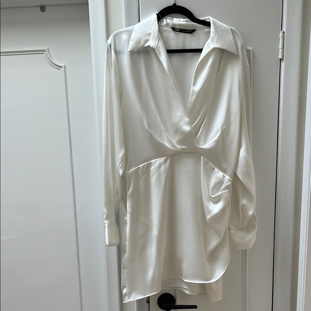 White Satin Dress